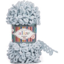 Alize Puffy Fine(Ince) El Örgü Ipliği 5'li Paket Gri 500