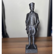 Mustafa Kemal Atatürk Heykeli, Hediyelik Ev Dekorasyonu, Ofis Dekor Büst Biblo, 22  cm   Boyunda