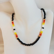 Crystal Atelier Renkli Kum Boncuk Dizgili Rainbow Kolye