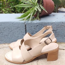 Bags Shoes Bulldozer 231712-2 Kadın Hakiki Deri Yazlık Topuklu Ayakkabı