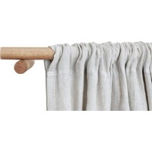 Pinoxi 125 cm  Masif Ahşap Perde Askısı Rustik Ahşap Boru 125  cm