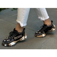 Guja 24K351-3 Kadın Taban Kadife Üzeri Taşlı Fashion Spor Ayakkabı