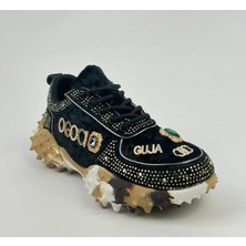 Guja 24K351-3 Kadın Taban Kadife Üzeri Taşlı Fashion Spor Ayakkabı