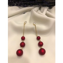Deniz Accessories Kırmızı Top Küpe