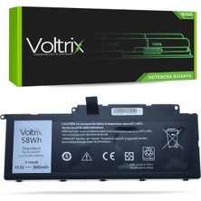 Voltrix Dell Reg Model: P24E002, P24E003 Uyumlu Notebook Batarya - Pil