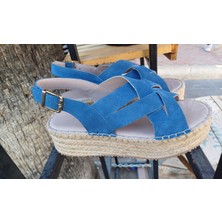 Venüs 231700001Y Kadın Hakiki Süet Deri Jüt Dolgu Taban Sandalet