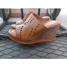 Bags Shoes Venüs 2015725Y Kadın Hakiki Deri Dolgu Taban Lazerli Terlik