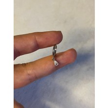 2D2B Nature Cerrahi Çelik Zirkon Taşlı Sallantılı Damla  Helix Halka Piercing