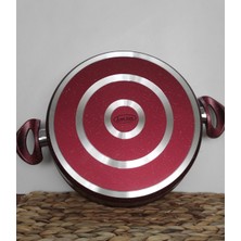 Imza Granit 28 cm Basık Tencere ( Pilav,dolma,karnıyarık ) Kırmızı