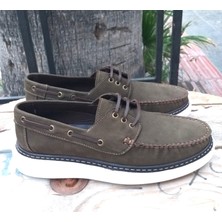 Bags Shoes Bulldozer 231066 Hakiki Nubuk Deri Erkek Yüksek Comfort Tabanlı Navigator Marine Casual Ayakkabı