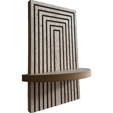 Kalya Concept Traverten Mdf Dekoratif Duvar Rafı 33 x 20 cm