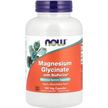 Now Foods, Magnesium Glycinate With Bioperine®, 180 Veg Capsules