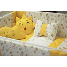Kista Baby Park Yatak Bebek Uyku Seti Nevresim Takımı 70x110 Bambi Sarı