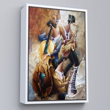 Çerçeveli Sürreal Müzik Grubu Duvar TABLOSU-6498