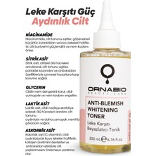 Ornabio Leke Karşıtı Cilt Beyazlatıcı Tonik Glycolic 200 ml