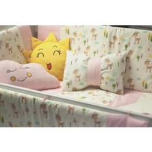 Kista Baby Park Yatak Bebek Uyku Seti Nevresim Takımı 70x110 Bambi Pembe