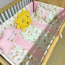 Kista Baby Park Yatak Bebek Uyku Seti Nevresim Takımı 70x110 Bambi Pembe