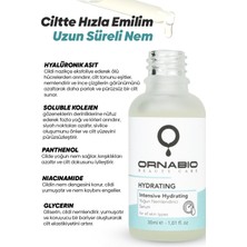 Ornabio Yoğun Nemlendirici ve Dolgunlaştırıcı Serum - Hyaluronik Asit Kolajen Niacinamide Panthenol 30 ml