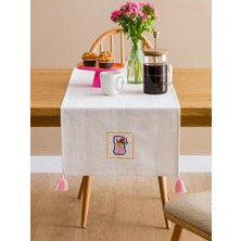 LC Waikiki Lcw Home Çiçek Nakışlı Püsküllü Runner 45 x 150  cm