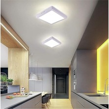 Maxled Yüksek Verimli 6W Sıva Üstü Kare LED Panel Armatür- Beyaz Kasa- Kare Tasarım | Enerji Tasarruflu, Uzun Ömür