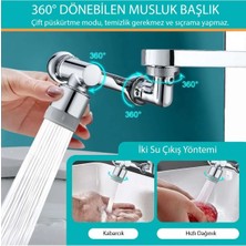 Kenly 1080 Derece Dönebilen Evrensel 2 Modlu Robotik Kol Mutfak Banyo Musluk Başlığı