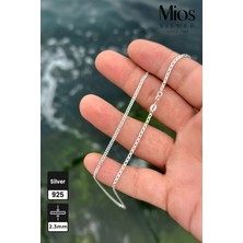 Mios Silver 2.3mm Rambo Zincir 925 Ayar Gümüş Kolye