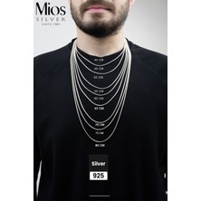Mios Silver 5mm Barlı Zincir 925 Ayar Gümüş Kolye