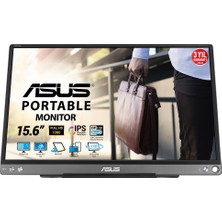 Asus Zenscreen MB16ACE 15.6 IPS 1920X1080 5ms Usb-C 3yıl Mat Ekran , Usb-C To A Adaptor, Dusuk Mavı Isık Tasınabılır USB Monıtor