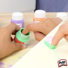 Pritt Parmak Boyaları, Su Bazlı Çocuk Boyası, Kolayca Silinebilir Sağlıklı Parmak Boyası, Zararsız Kırtasiye Malzemesi, Yaratıcı Oyun Boyası, 6 Renkli Kutu (6X30ML)