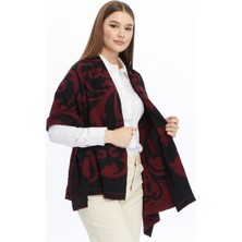 Moda Semin Kadın Jakar Desenli Çift Taraflı Omuz Şalı