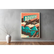 Ayey Design Adventure Tablo - Retro Vintage Tarzı Dekoratif Duvar Tablosu