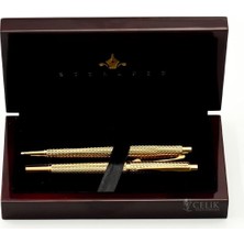 Steelpen World Serisi 273 Gold  Kalem+Tükenmez Kalem Set Seti