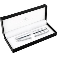 Steelpen Truva Serisi 0165DT Desenli Krom  Kalem+Tükenmez Kalem
