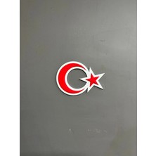 Karga Works Şanlı Ay Yıldız Türk Bayrağı Biblo Tablo 20 cm