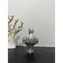 Karga Works Marvel Iron Man Büst Figürü Gümüş Renk 12,5cm - Demir Adam