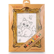 Akademi Çocuk Funny Mat -Washable Art - Kedi