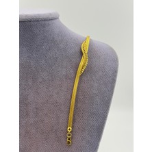 Rigel Jewelry Rigel Gümüş Bileklik, Altın Kaplama Bileklik, Doğum Günü Hediyesi, Hasır Bileklik
