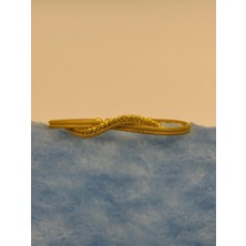Rigel Jewelry Rigel Gümüş Bileklik, Altın Kaplama Bileklik, Doğum Günü Hediyesi, Hasır Bileklik