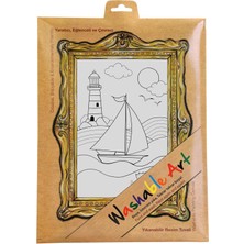 Akademi Çocuk Funny Mat -Washable Art - Deniz Feneri