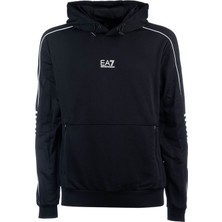 Ea7 Kapüşon Yaka Siyah Erkek Sweatshırt 6DPM06PJ16Z
