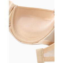 Alisa Mesh Kumaş Straplez Sütyen - Push Up Dolgulu - Premium Basic - 2227 - Ten