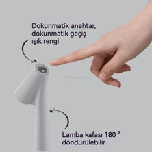 Natural Life Şık Dokunmatik Kontrol LED Type-C Şarj Masa Lambası/yatak Köşesi Lambası/gece Lambası (Yurt Dışından)