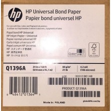 Hp Q1396A Universal Bond Kağıdı-610 Mm X 45,7 M (24 Inc X 150 Ft) 80 G/M2