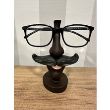 İki Cadı Tasarım Man With Moustache Gözlük Tutucu, Bıyıklı Erkek Gözlük Standı, Dekoratif Polyester Obje