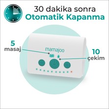 Mamajoo Elektronik Tekli Göğüs Pompası 160 ml | 15 Kademe Ayarı, Hafif ve Taşınabilir Tasarım, Biberon ve Saklama Kabı Uyumlu