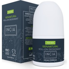 INCIA %100 Doğal Roll On Deodorant Erkekler İçin Lekesiz 50 ml