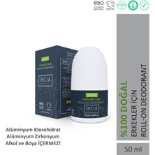 INCIA %100 Doğal Roll On Deodorant Erkekler İçin Lekesiz 50 ml