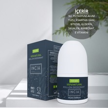 INCIA %100 Doğal Roll On Deodorant Erkekler İçin Lekesiz 50 ml