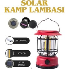 Mutlusan Kamp Feneri Solar ve USB Şarj Edilebilir