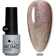 Momo Professional, Glitter Kalıcı Oje G004, Rose Gold, 4 ml